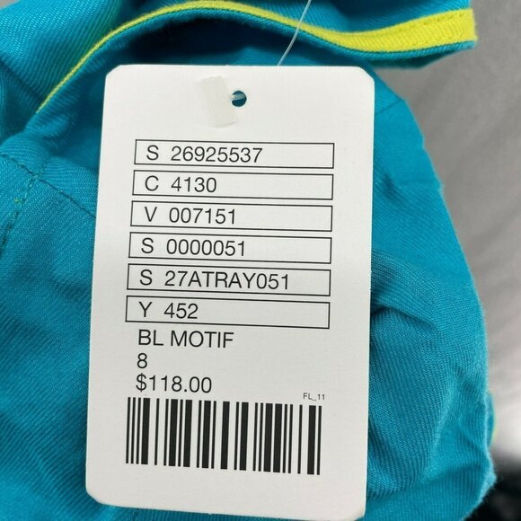 Maeve 100% Rayon Colorblock Shift Dress Womens 8 Motif Anthro Gogo 70s Retro - Picture 10 of 11